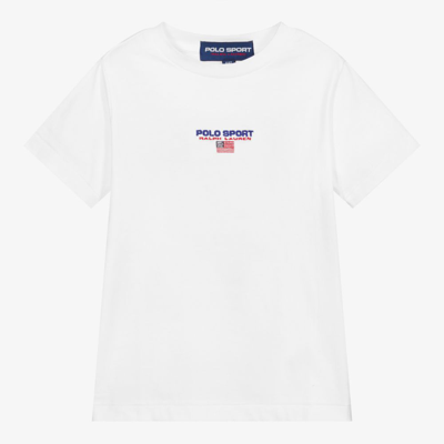 Polo Ralph Lauren Babies' Boys White Polo Sport T-shirt