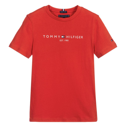 Tommy Hilfiger Teen Boys Red Logo T-shirt