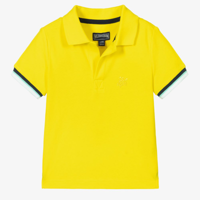 Vilebrequin Babies' Boys Yellow Cotton Polo Shirt