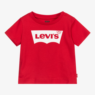 Levi's Babies' Boys Red Cotton Logo T-shirt