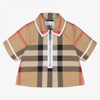 BURBERRY GIRLS OVERSIZED CHECKED BABY BLOUSE