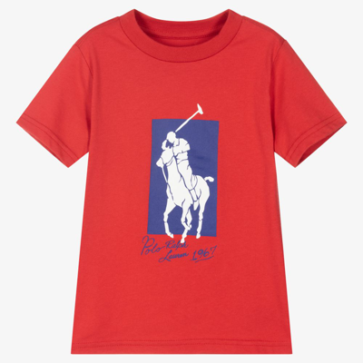Ralph Lauren Babies' Boys Red Logo T-shirt