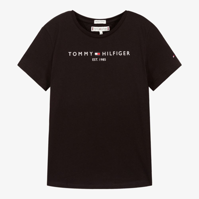 Tommy Hilfiger Teen Girls Black Logo T-shirt