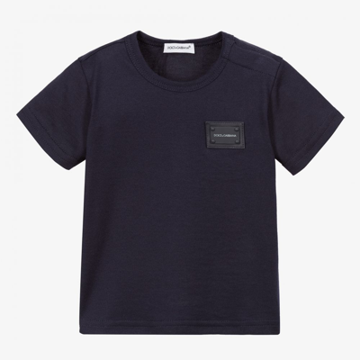 Dolce & Gabbana Navy Blue Cotton Baby T-shirt