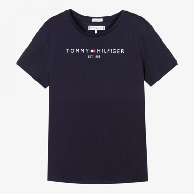 Tommy Hilfiger Teen Girls Blue Logo T-shirt