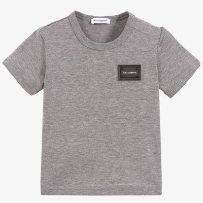 Dolce & Gabbana Grey Cotton Baby T-shirt