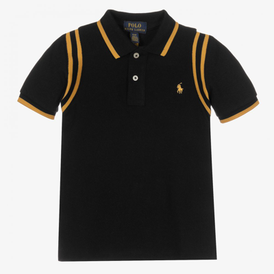 Ralph Lauren Babies' Boys Black Tiger Polo Shirt