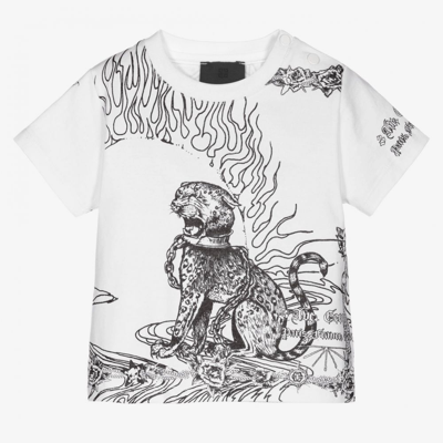 Givenchy Babies' Boys White Panther Cotton T-shirt