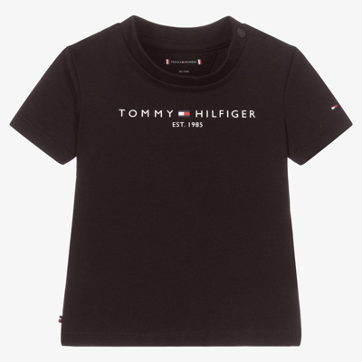 Tommy Hilfiger Babies' Black Organic Cotton T-shirt