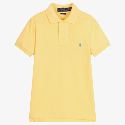Ralph Lauren Babies' Boys Yellow Piqué Polo Shirt