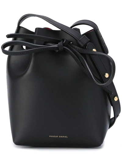 Mansur Gavriel Mini Mini Bucket Bag In Black