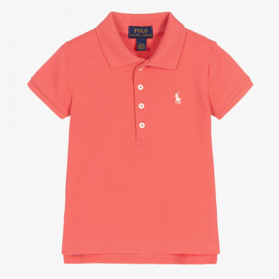 Ralph Lauren Babies' Girls Pink Polo Cotton Shirt