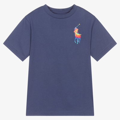 Ralph Lauren Babies' Boys Blue Logo Cotton T-shirt