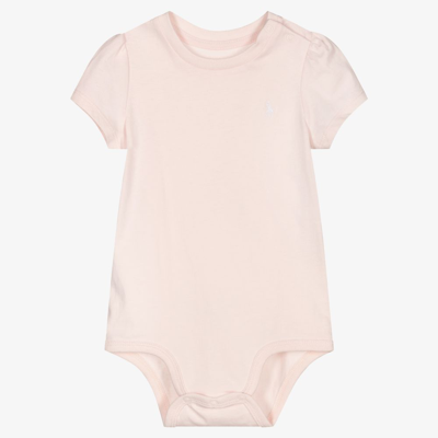 Ralph Lauren Baby Girls Pink Logo Bodyvest