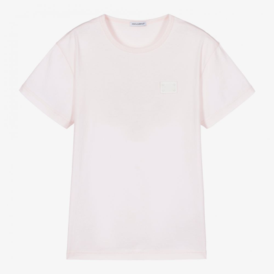 Dolce & Gabbana Teen Boys Pink Cotton T-shirt