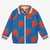 GUCCI GIRLS BLUE & RED BABY ZIP-UP TOP