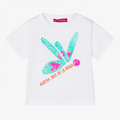 Agatha Ruiz De La Prada Babies'  Girls White Dragonfly T-shirt