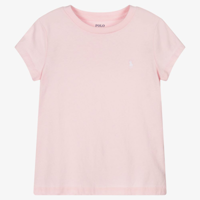 Ralph Lauren Babies' Girls Pink Cotton Pony T-shirt