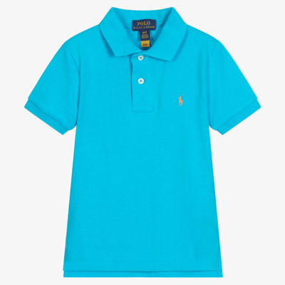 Polo Ralph Lauren Babies' Boys Blue Cotton Polo Shirt