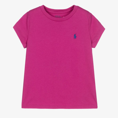 Polo Ralph Lauren Babies' Girls Purple Cotton T-shirt