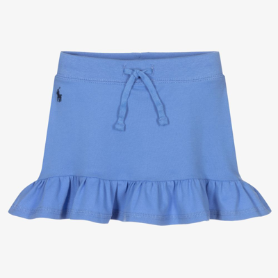 Polo Ralph Lauren Babies' Girls Blue Cotton Piqué Skort