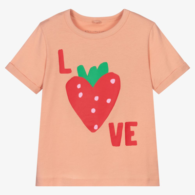 Stella Mccartney Babies' T-shirt For Girls In Apricot