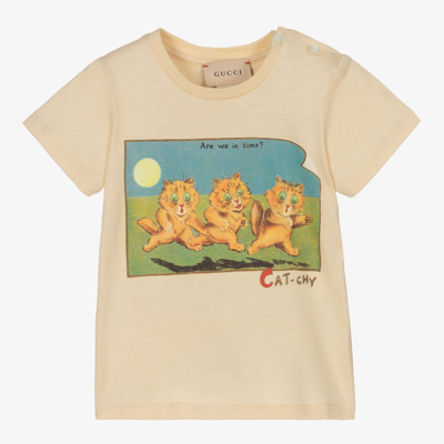 Gucci Babies' Boys Beige Cotton T-shirt