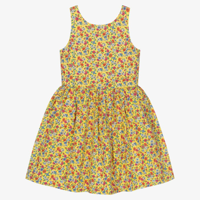 Polo Ralph Lauren Kids' Girls Yellow Floral Dress In Yellow Multi