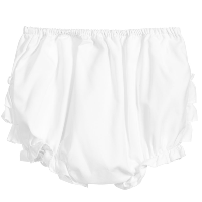 Sarah Louise Girls Baby White Frilled Knickers