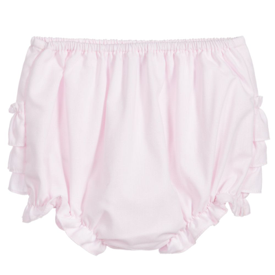 Sarah Louise Girls Baby Pink Frilled Knickers