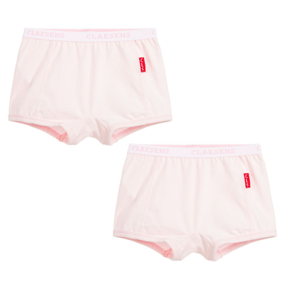 Claesen's Babies' Girls Cotton Pants (2pk) In Pink