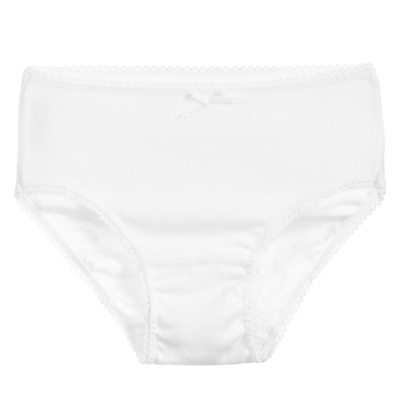 Diacar Kids' Girls White Cotton Knickers