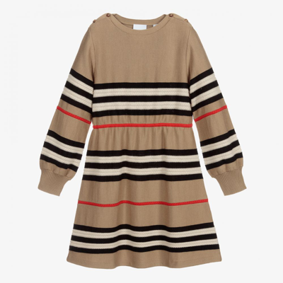 Burberry Teen Girls Beige Knitted Dress