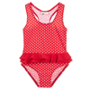 PLAYSHOES GIRLS RED POLKA DOT SWIMSUIT (UPF50+)