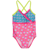PLAYSHOES GIRLS PINK & BLUE FLORAL SWIMSUIT (UPF50+)