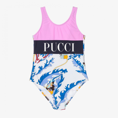 Emilio Pucci Girls Teen Pink Ranuncoli Swimsuit