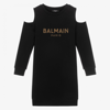 BALMAIN TEEN GIRLS BLACK & GOLD DRESS