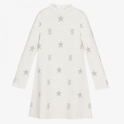 Burberry Teen Girls Ivory Wool Dress