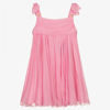Dolce & Gabbana Teen Girls Pink Silk Dress In Pink