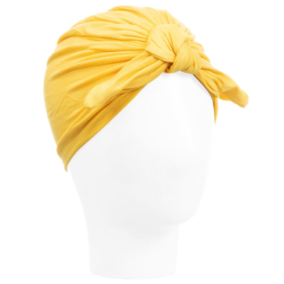Caramelo Babies' Girls Yellow Viscose Turban