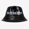 BURBERRY BLACK LOGO BUCKET HAT