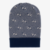 GUCCI BLUE & IVORY GG WOOL HAT