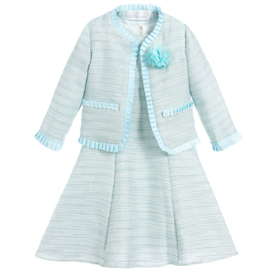Romano Princess Babies' Girls Blue & Silver Dress Set