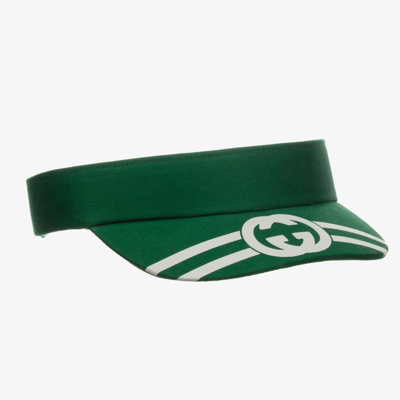 Gucci Kids' Boys Green Interlocking G Visor