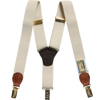 ZACCONE LEATHER TRIMMED BEIGE BRACES