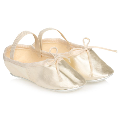 Katz Kids' Girls Ivory Satin Ballet Shoes