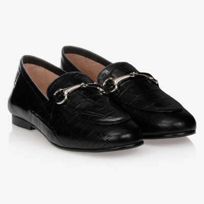 Children's Classics Kids' Boys Black Leather Loafer Shoes