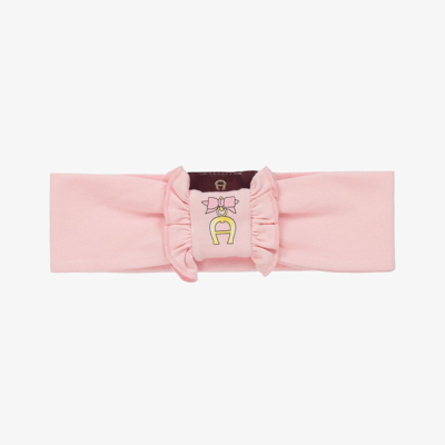 Aigner Girls Pima Cotton Baby Headband In Pink