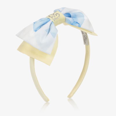 Balloon Chic Kids' Girls Yellow Cotton Bow Hairband