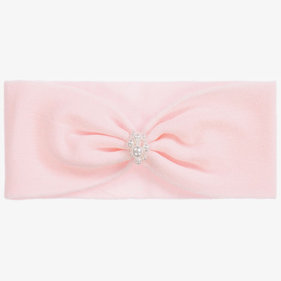 La Perla Babies' Girls Pink Pearl Headband